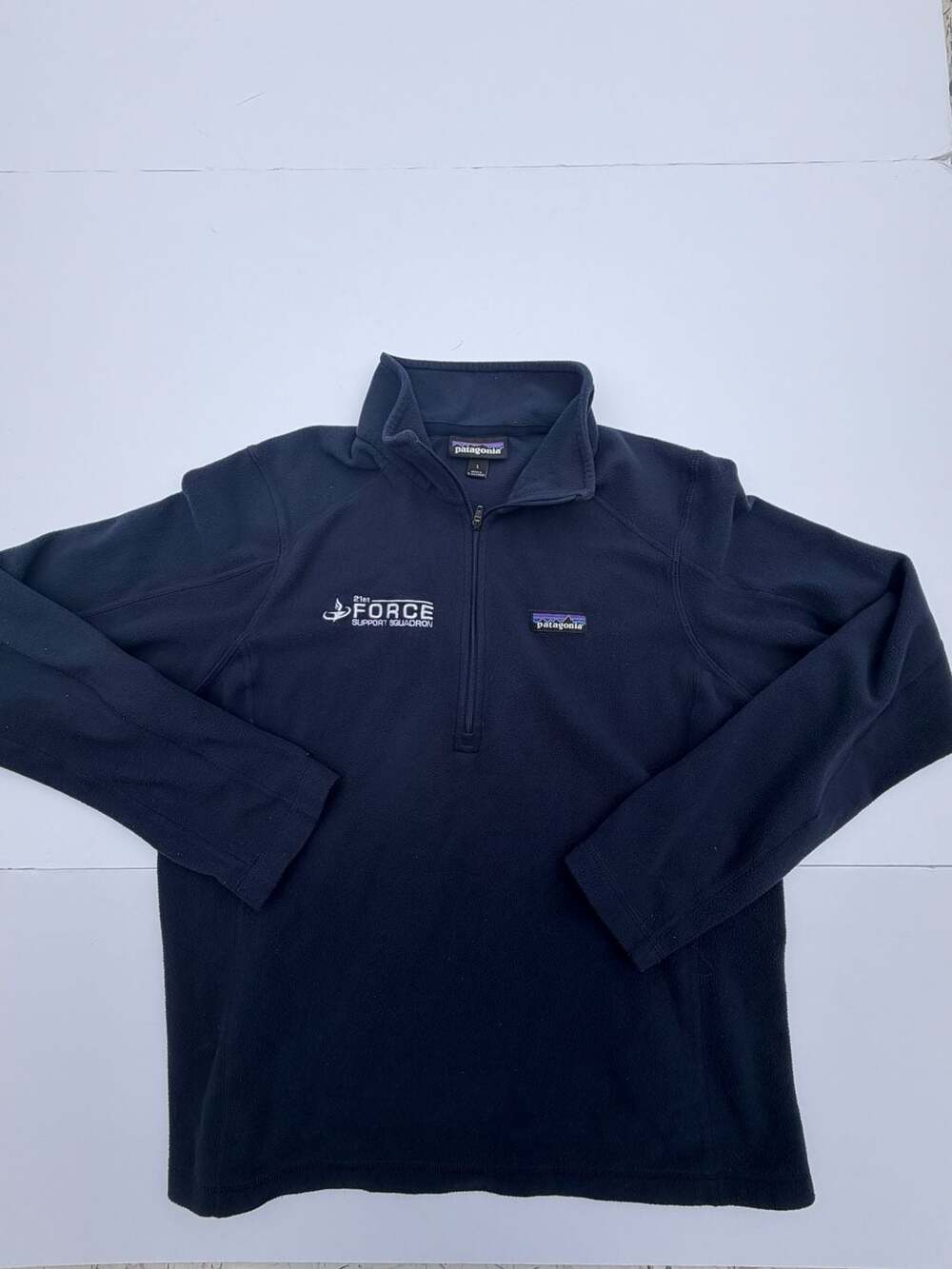 Patagonia Navy Blue 1/2 Zip Pullover Fleece 21st Force Support Squadron